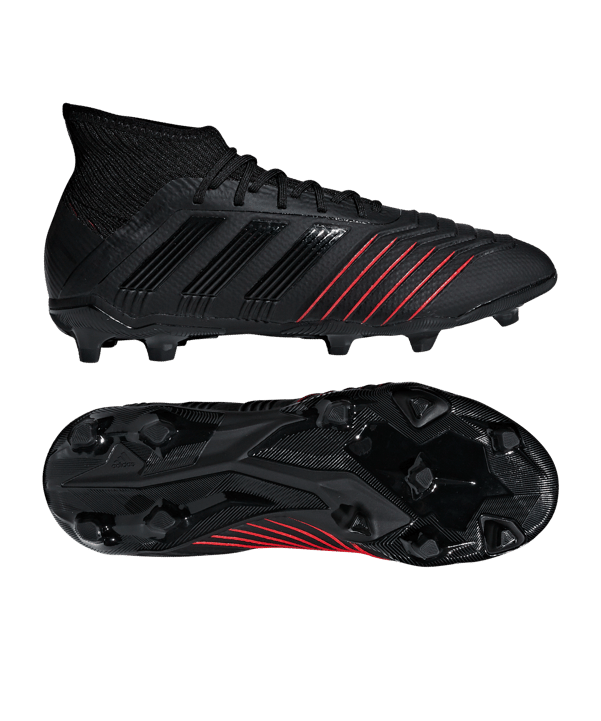 adidas Predator 19.1 FG J Kids Schwarz - schwarz