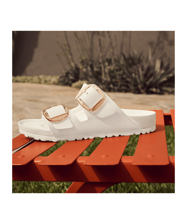 Birkenstock Arizona Big Buckle EVA schmal Donna Bianco - bianco