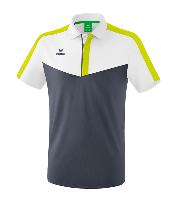 Erima Squad Poloshirt Weiss Grau - weiss