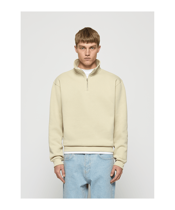 Burocs Essential Mock Neck Sweatshirt Beige - beige