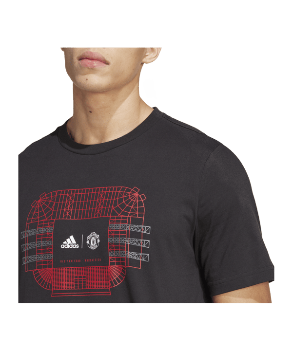adidas Manchester United Graphic T-Shirt Schwarz - schwarz