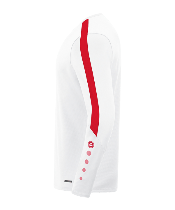 JAKO Power Sweatshirt Weiss Rot F004 - weiss