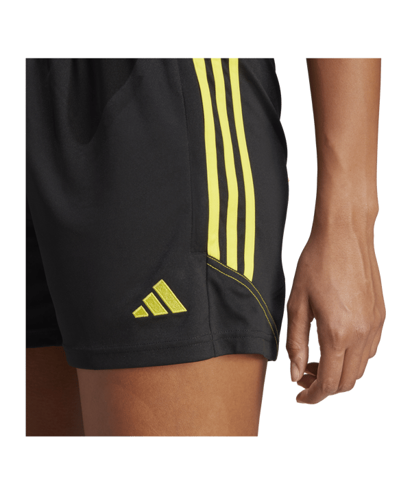 adidas Tiro 23 Club Short Damen Schwarz Gelb - schwarz