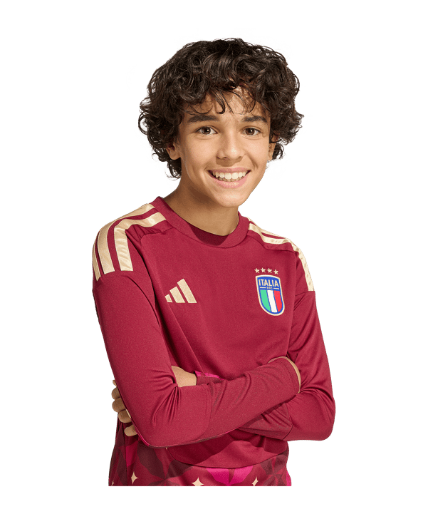 adidas Italien Torwarttrikot Langarm Home WM 2026 Kids Rot - rot