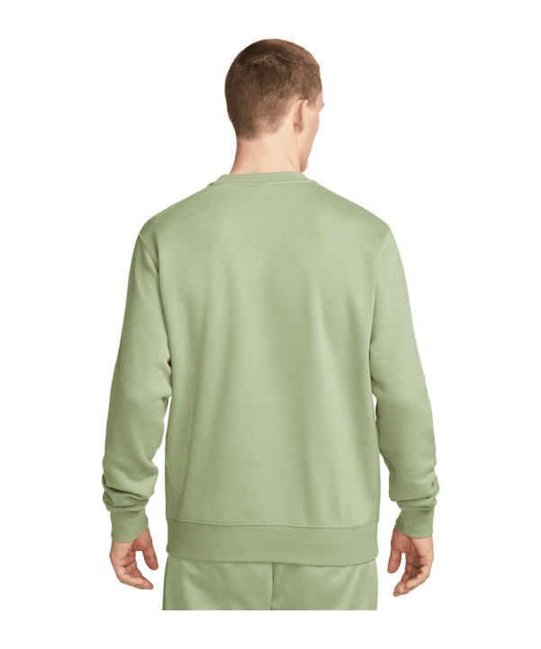 Nike Club Crew Sweatshirt Grün Weiss F386 - gruen