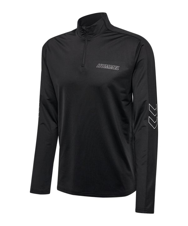Hummel hmlTE STRENGTH HalfZip Sweatshirt Schwarz F2001 - schwarz
