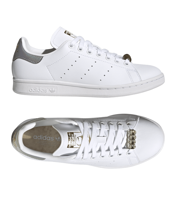 adidas Originals Stan Smith Damen Weiss Silber - weiss