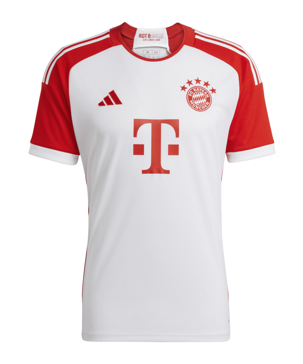 adidas FC Bayern München Trikot Home 2023/2024 Weiss Rot - weiss