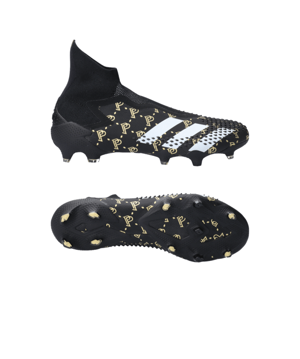 adidas Predator 20+ FG Pogba Schwarz Gold - schwarz