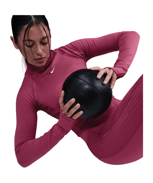 Nike Dri-Fit Warm Longlseeve T-Shirt Damen Rosa F634 - rosa