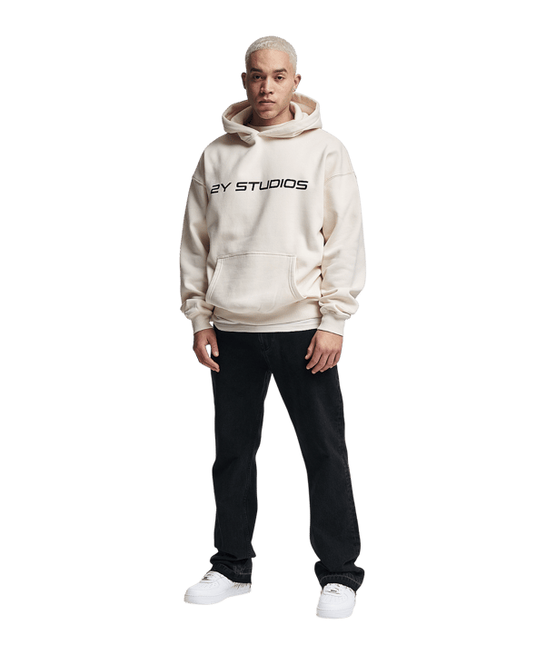 2Y-Studios Arun Open Hem Straight Jeans Hose Schwarz - schwarz