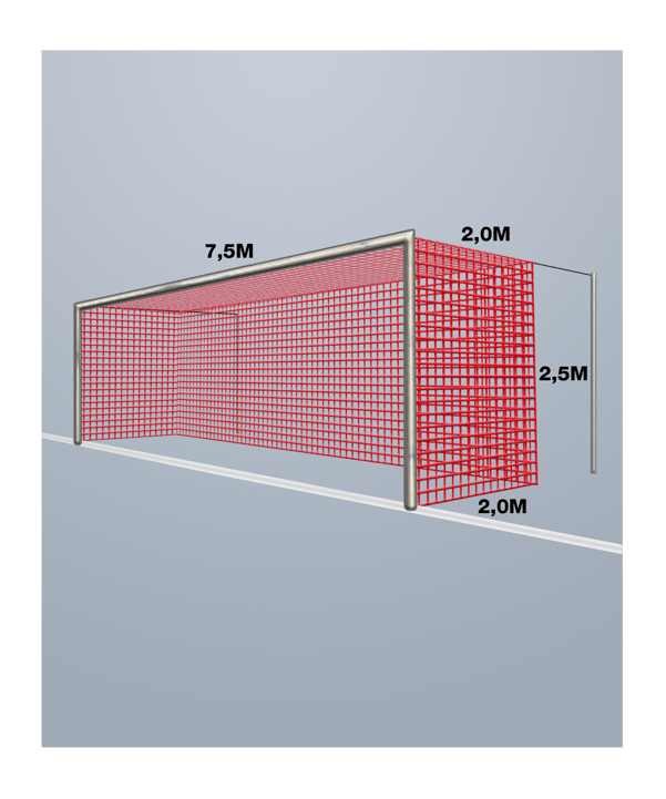 Cawila Tornetz 7,50x2,50m | Tiefe 2,0x2,0m - rot