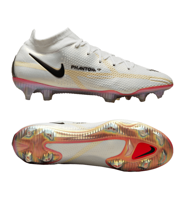 Nike Phantom GT2 Rawdacious Elite DF FG Weiss Schwarz F121 - weiss
