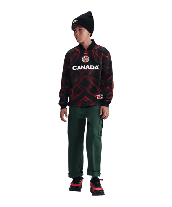 Nike Kanada Torwarttrikot Langarm Hollywood Kids Schwarz F010 - schwarz