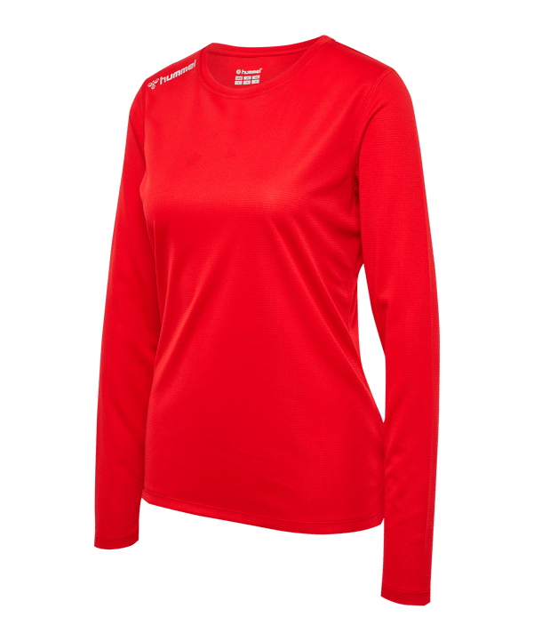 Hummel Run Trikot langarm Damen Rot F3365 - rot