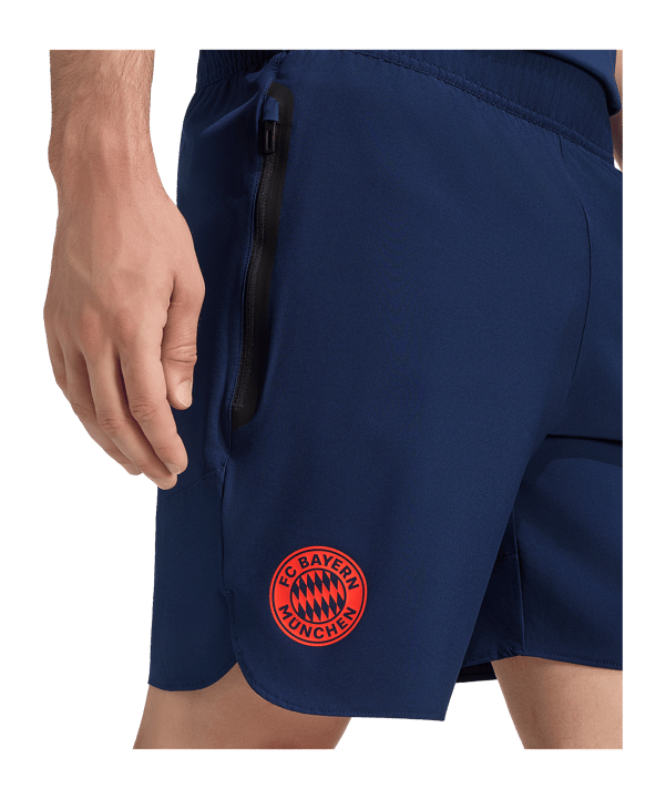 adidas FC Bayern München Tiro Travel Pantaloncini Blu - blu