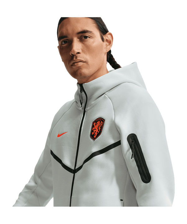 Nike KNVB Niederlande Fleece Jacke Grau F025 - grau