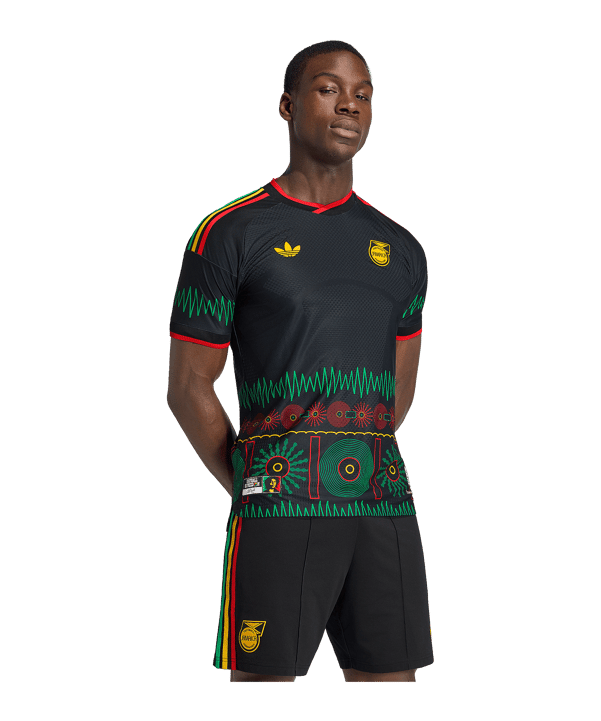 adidas JFF Jamaika Authentic Trikot Away WM 2026 Schwarz - schwarz
