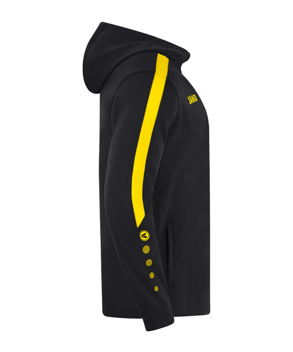 JAKO Power Kapuzenjacke Kids Schwarz Gelb F803 - schwarz