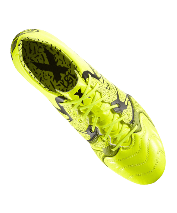 adidas X 15.1 FG Leder Gelb Schwarz - gelb