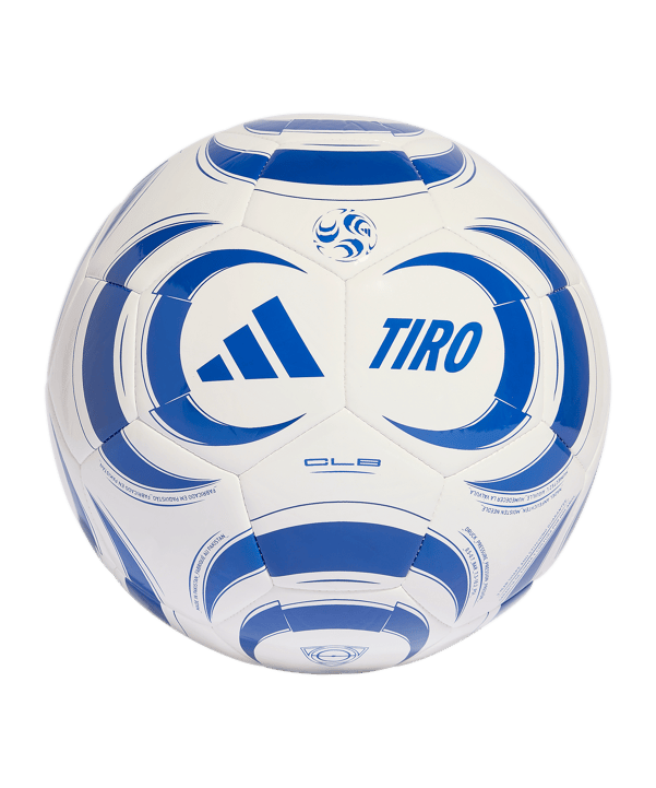 adidas Tiro Club Trainingsball Weiß Blau - weiss