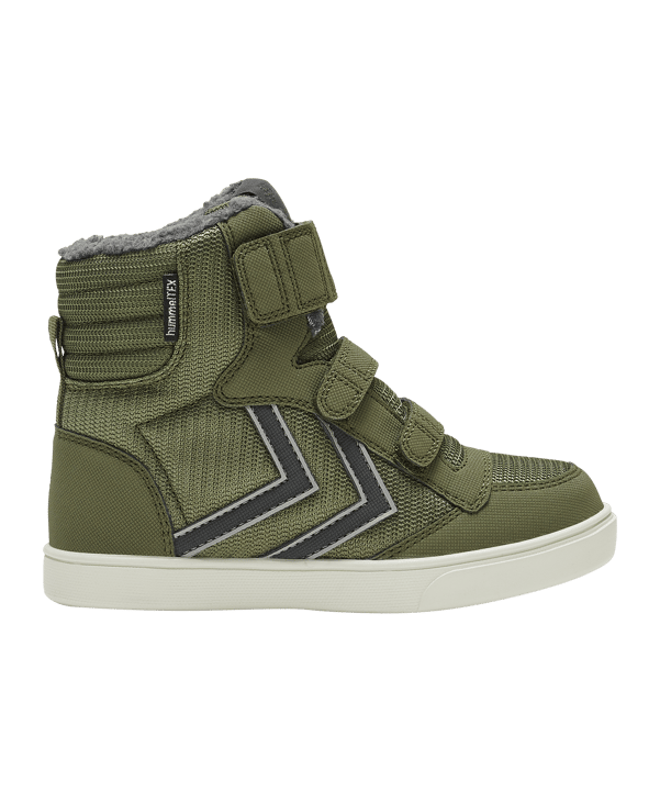 hummel Stadil Super Poly Boot Mid Recycle Sneaker Kids Grün F6086 - gruen