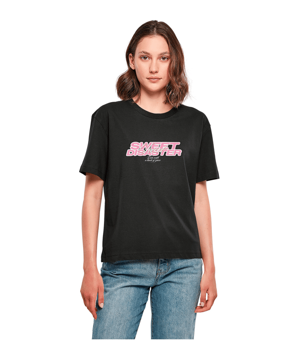 Mister Tee Sweet Disaster T-Shirt Damen Schwarz - schwarz