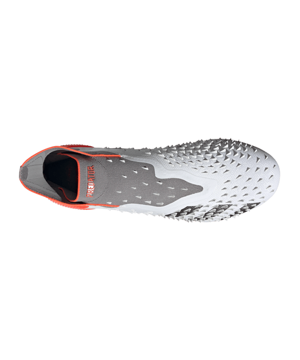 adidas Predator FREAK+ FG White Spark Weiss Grau Rot - weiss