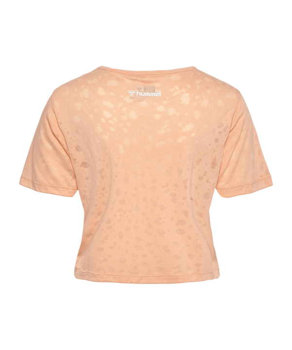 Hummel Mt Iris Burnout Crop T-Shirt Damen Orange F3037 - orange