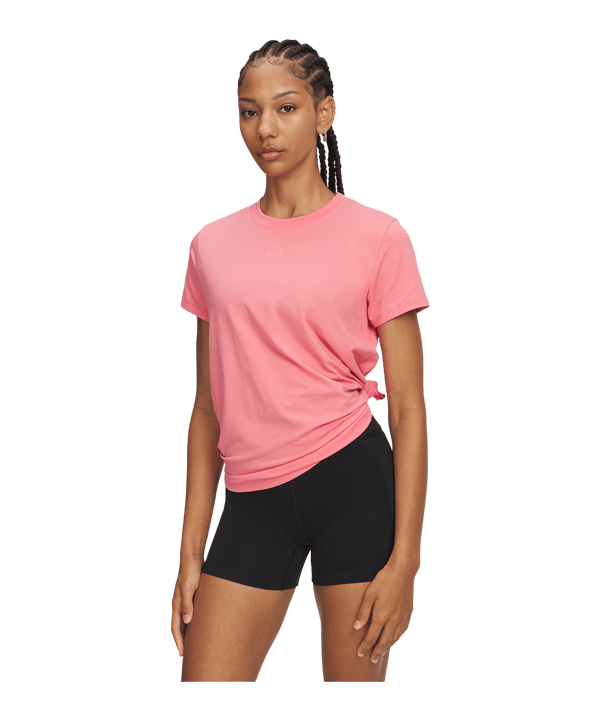 Under Armour Rival Core T-Shirt Damen Rosa F601 - rosa