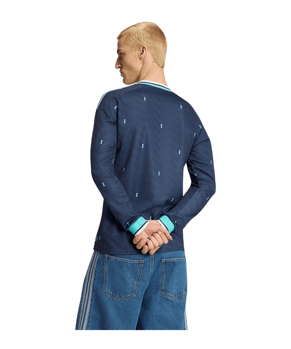 adidas DFB Deutschland Trikot Langarm Away WM 2026 Blau - blau