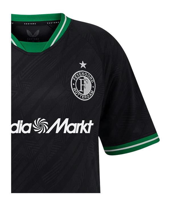 Castore Feyenoord Rotterdam Trikot Away 2024/2025 Kids Schwarz F010 - schwarz