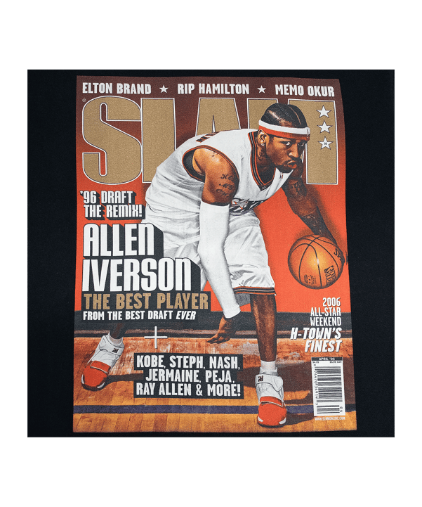 Mitchell and Ness NBA Philadelphia 76ers Iverson Slam T-Shirt Schwarz - schwarz