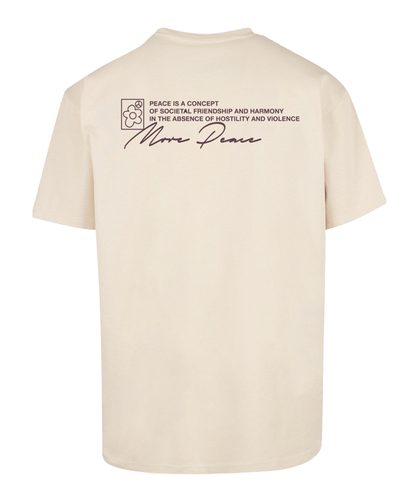 Mister Tee More Peace O T-Shirt Beige - beige