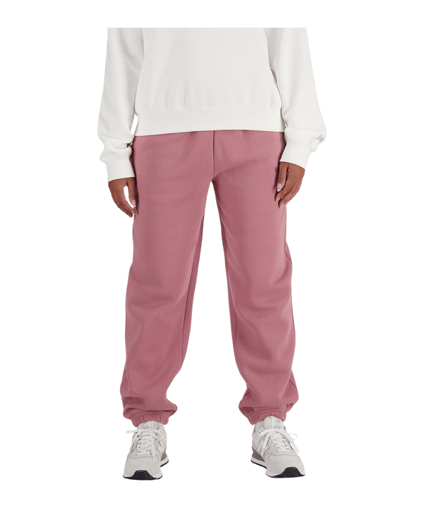New Balance Iconic Collegiate Fleece Jogginghose Damen FRSE - rosa