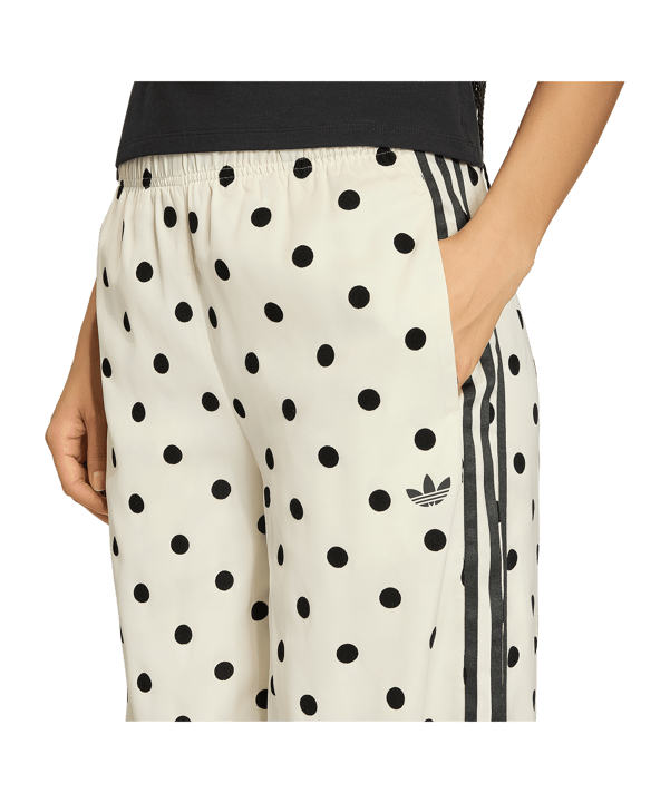 adidas Originals Satin Polka Dots Wide Leg Manguera Donna Bianco - bianco