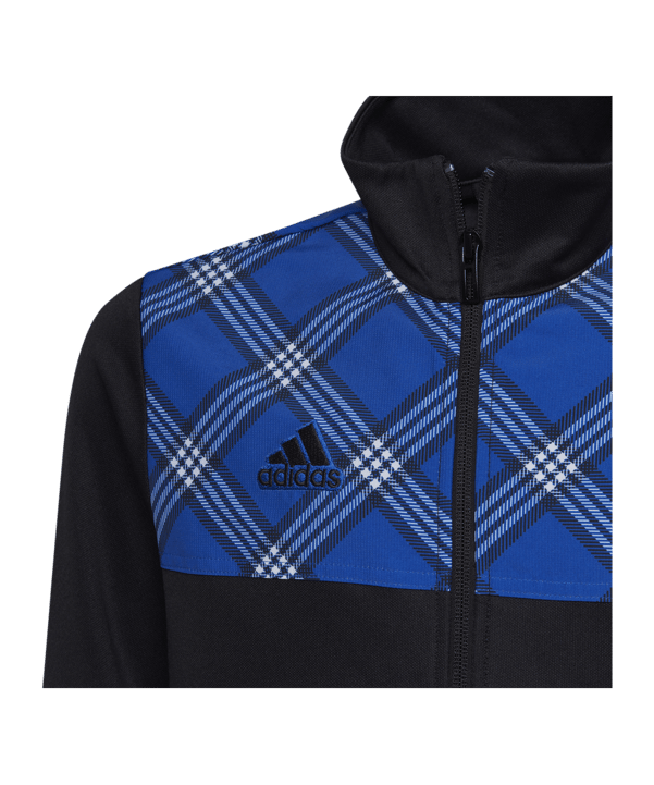 adidas Tiro Trainingsjacke Kids Schwarz Blau - schwarz