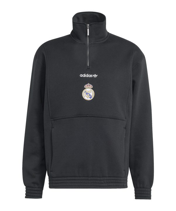 adidas Real Madrid Ritssluiting Zwart - zwart