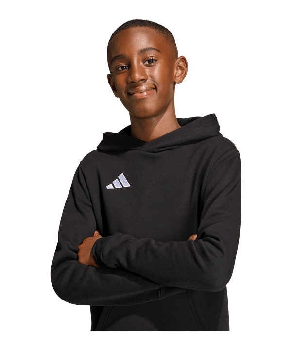 adidas Entrada 26 Hoody Kids Schwarz - schwarz