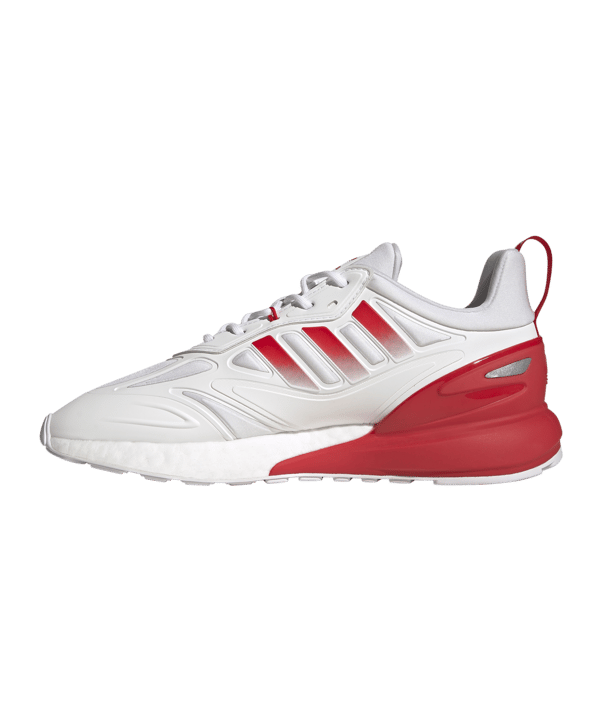 adidas Originals ZX 2K Boost 2.0 Weiss Silber Rot - weiss