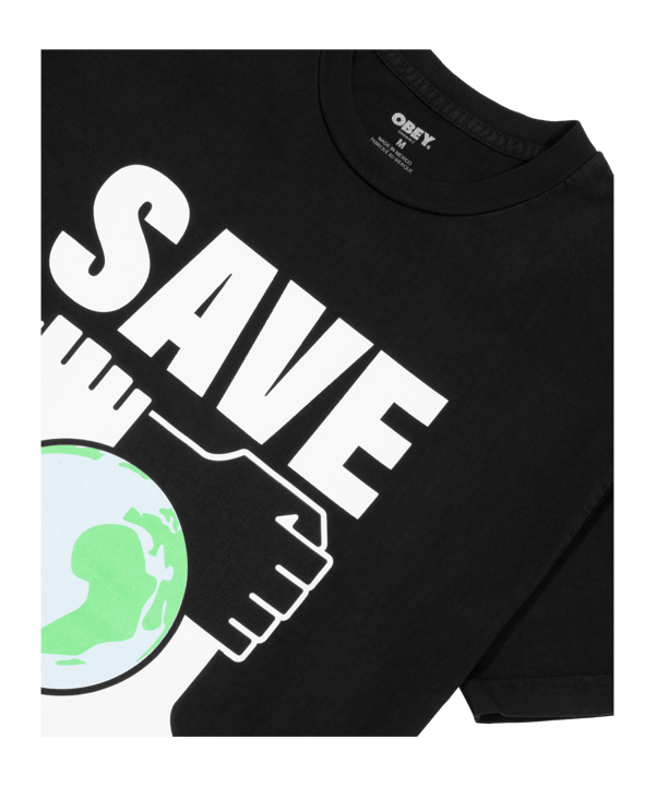 Obey Save Earth T-Shirt Schwarz - schwarz