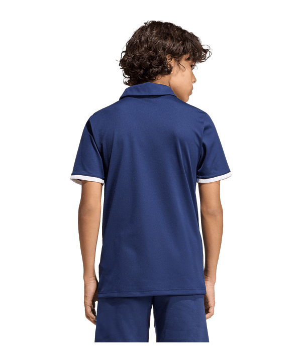 adidas Entrada 26 Polo Kids Dunkelblau - weiss