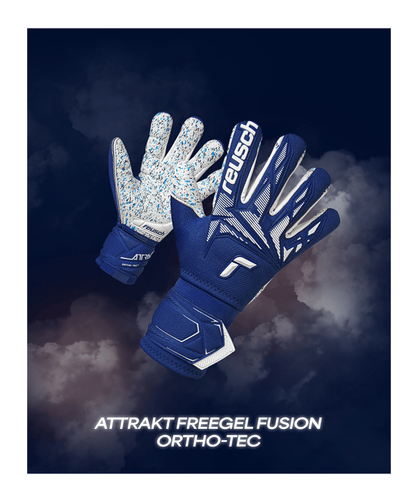Reusch Attrakt Freegel Fusion Ortho-Tec Torwarthandschuhe Blau - blau