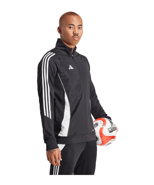 adidas Tiro 24 Trainingsjacke Schwarz Weiss - schwarz