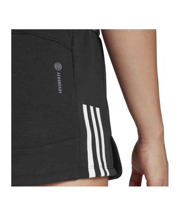 adidas 3-Stripes Pacer Short Damen Schwarz Weiss - schwarz