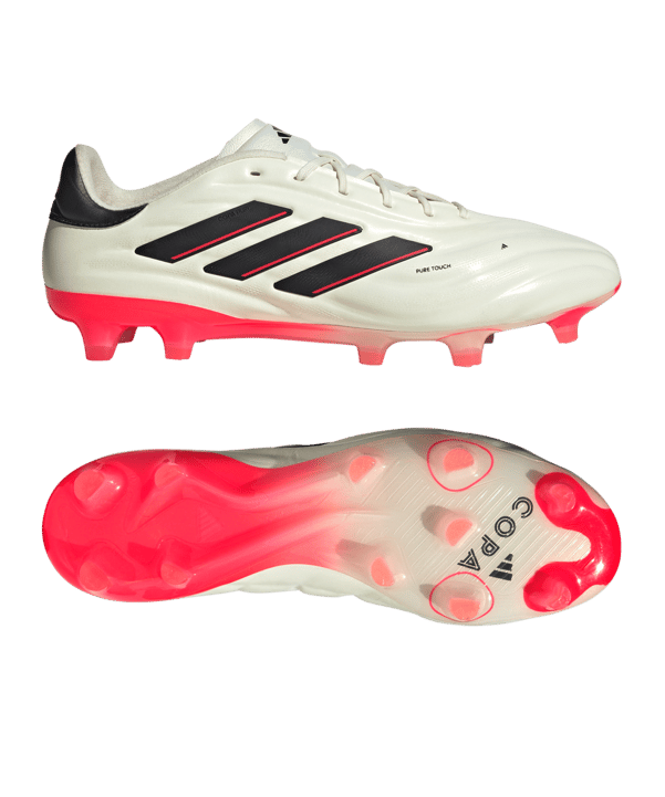 adidas COPA Pure 2 Elite FG Solar Energy Weiss Schwarz Rot - weiss