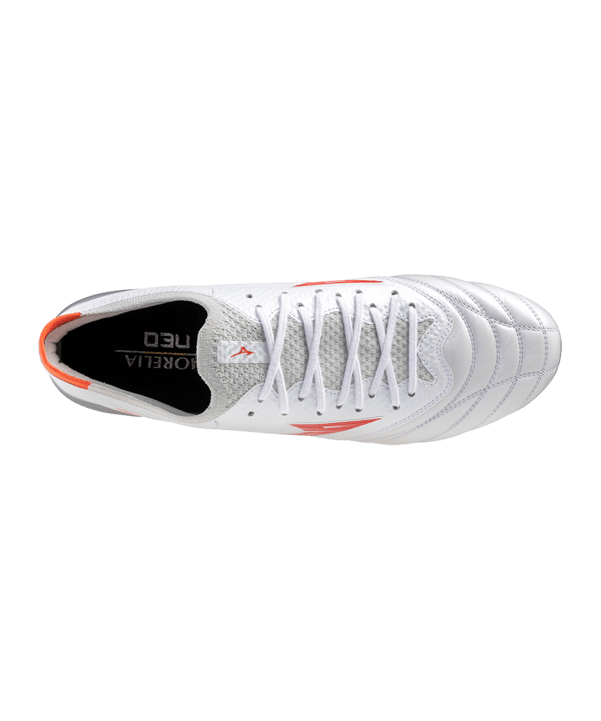 Mizuno Morelia Neo IV Elite Mix Charge Weiss Rot F60 - weiss