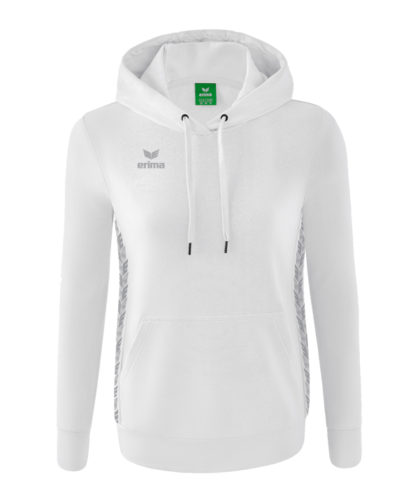 Erima Team Essential Hoody Damen Weiss Grau - weiss