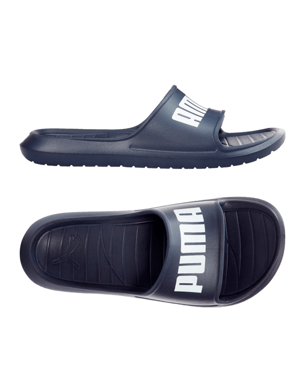 PUMA Divecat v2 Lite Badelatsche Blau Weiss F02 - blau