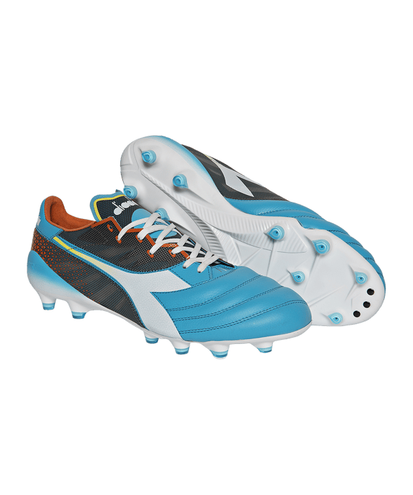 Diadora Brasil Elite Veloce FG Blau Weiss Orange FD0954 - blau